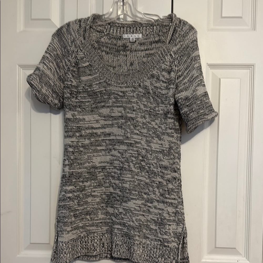 Stylish Black and White Knit Top